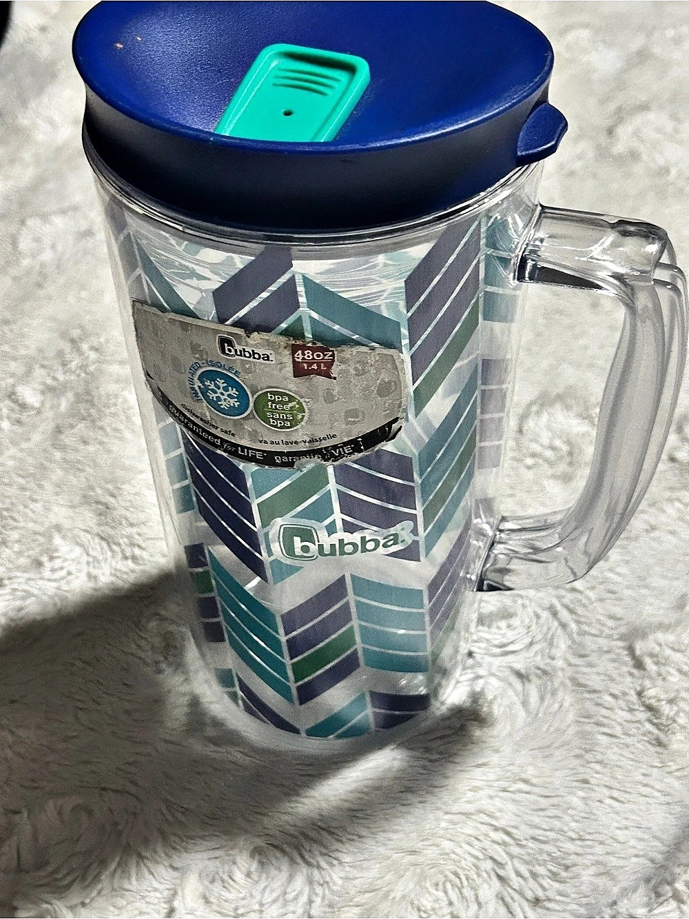 bubba Envy Mug 48 oz Geometric Blue & Green Tumbler